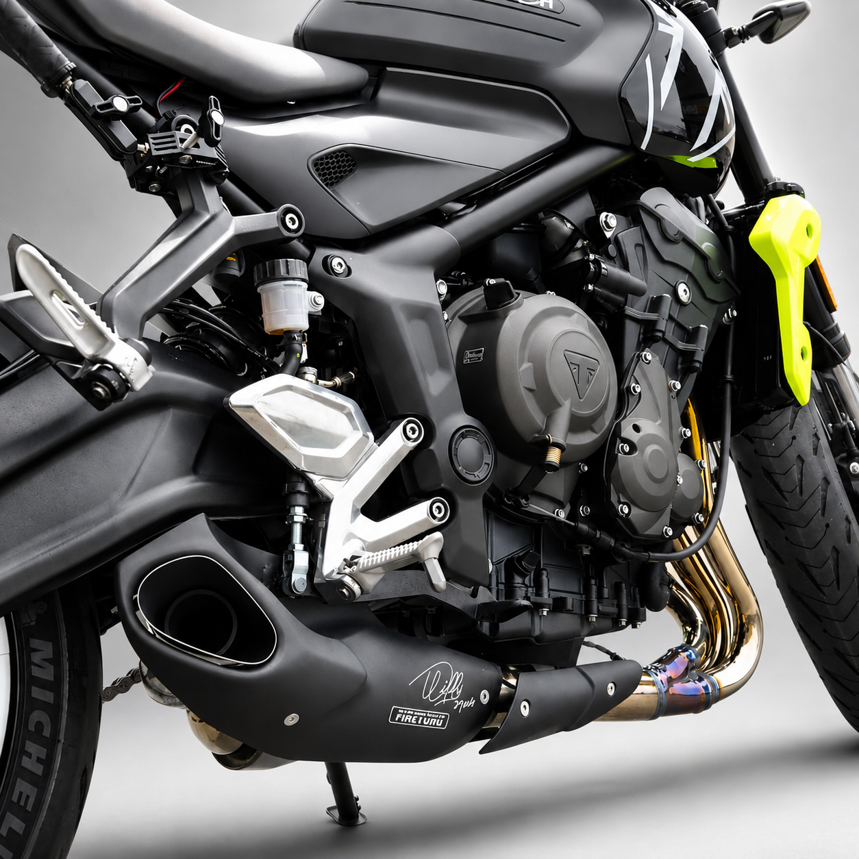 Triumph Trident 660 Exhaust – Dual O2 Sensor (2021+) | Firetong