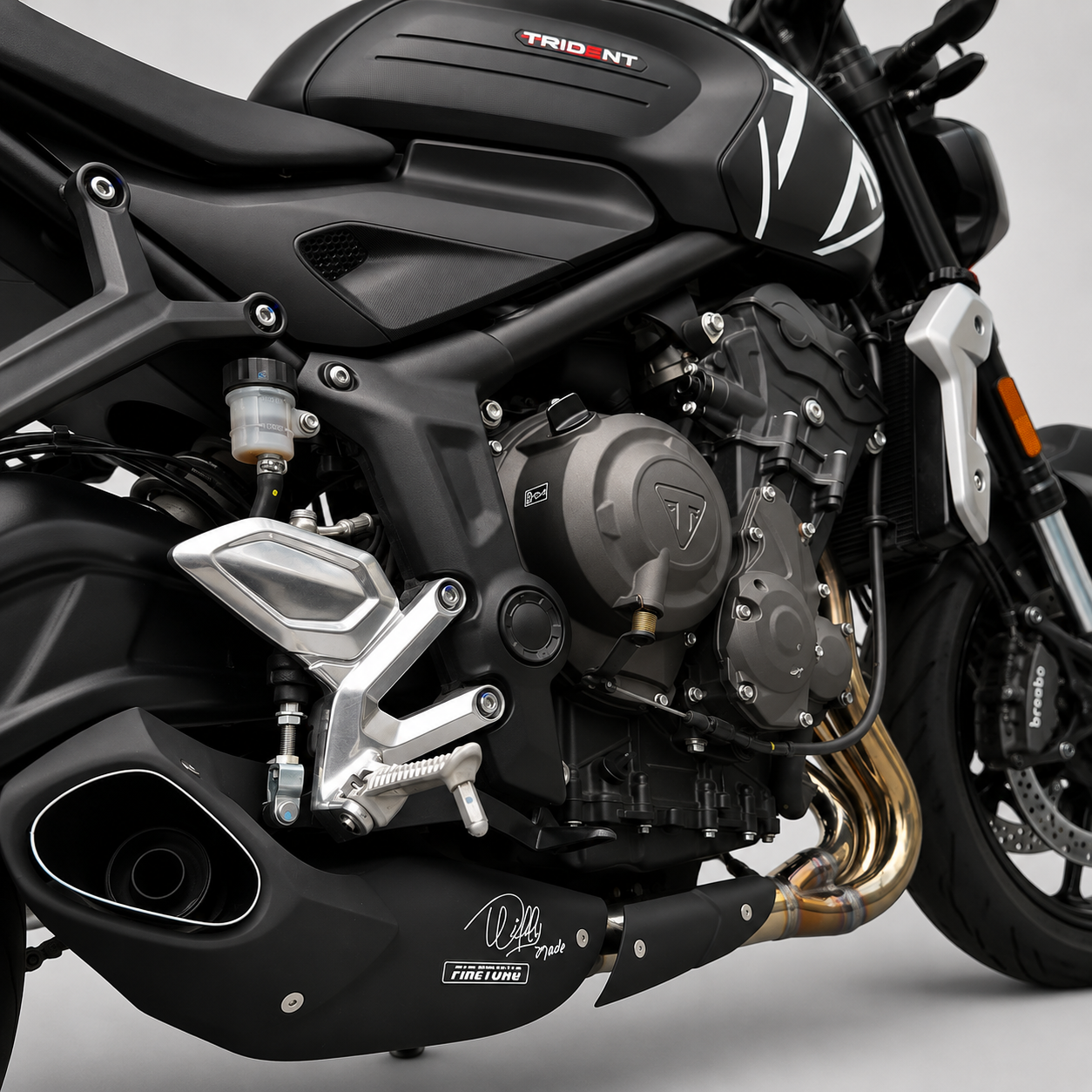 Triumph Trident 660 Exhaust – Dual O2 Sensor (2021+) | Firetong